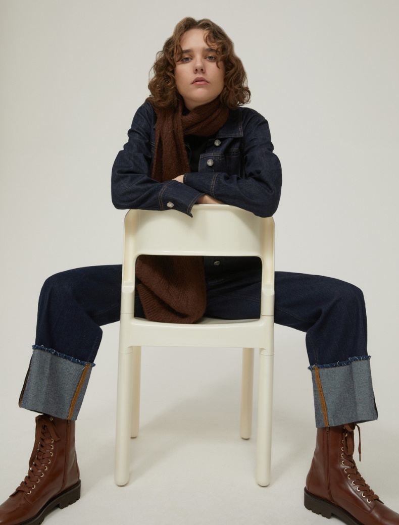 Slim-fit fluid denim jacket - MIDNIGHTBLUE - pennyblack