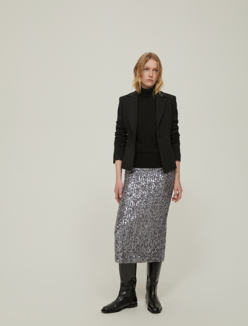 Slim single-breasted blazer - BLACK - pennyblack