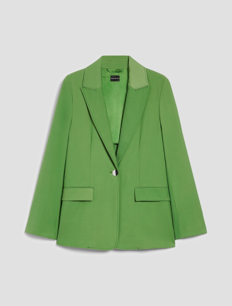 Fluid twill blazer - GREEN - pennyblack