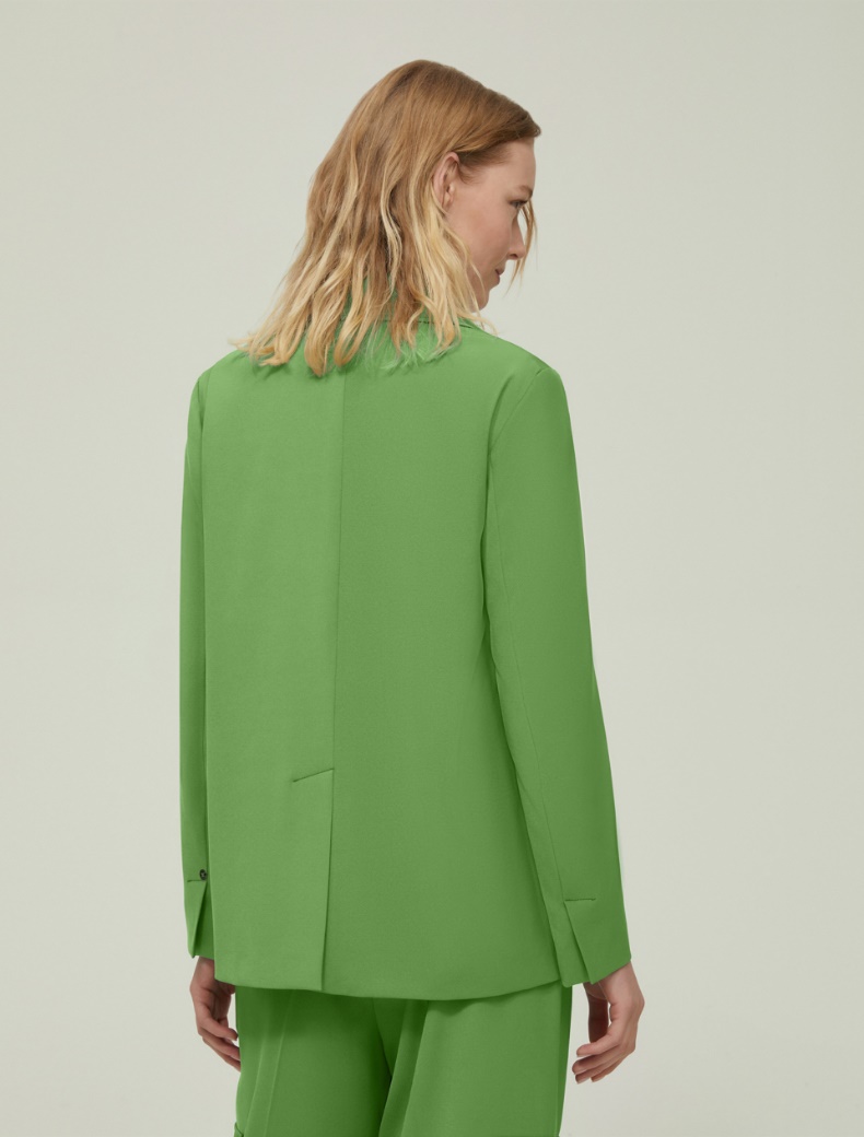 Fluid twill blazer - GREEN - pennyblack