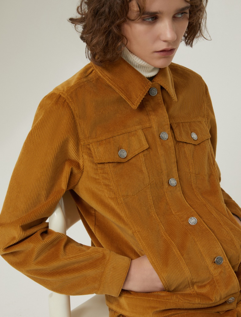 Corduroy jacket - MUSTARD - pennyblack