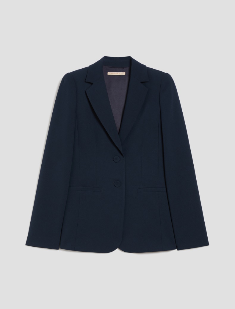 Single-breasted cady blazer - NAVY - pennyblack