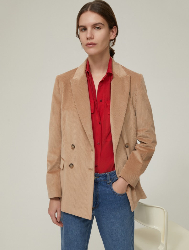 Corduroy blazer - CAMEL - pennyblack