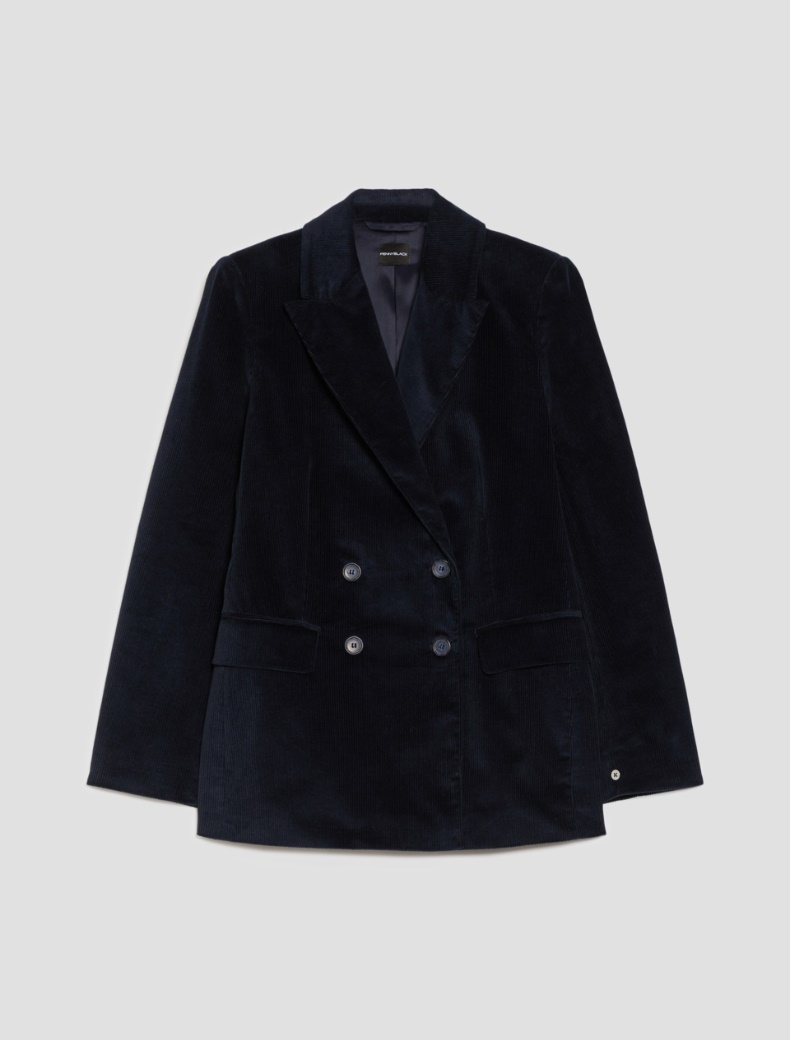 Corduroy blazer - NAVY - pennyblack
