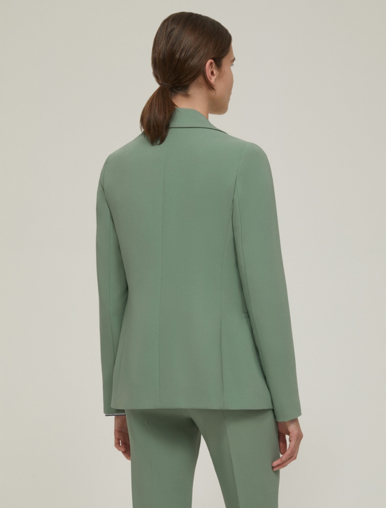 Double-breasted cady blazer - GREEN - pennyblack