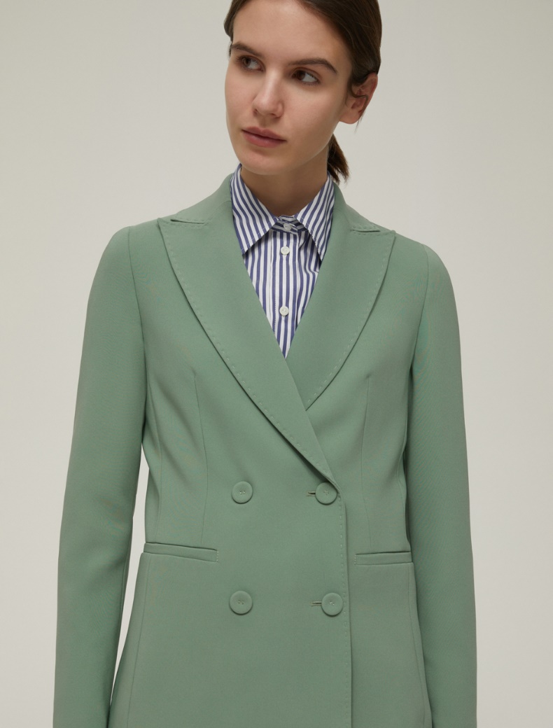 Double-breasted cady blazer - GREEN - pennyblack