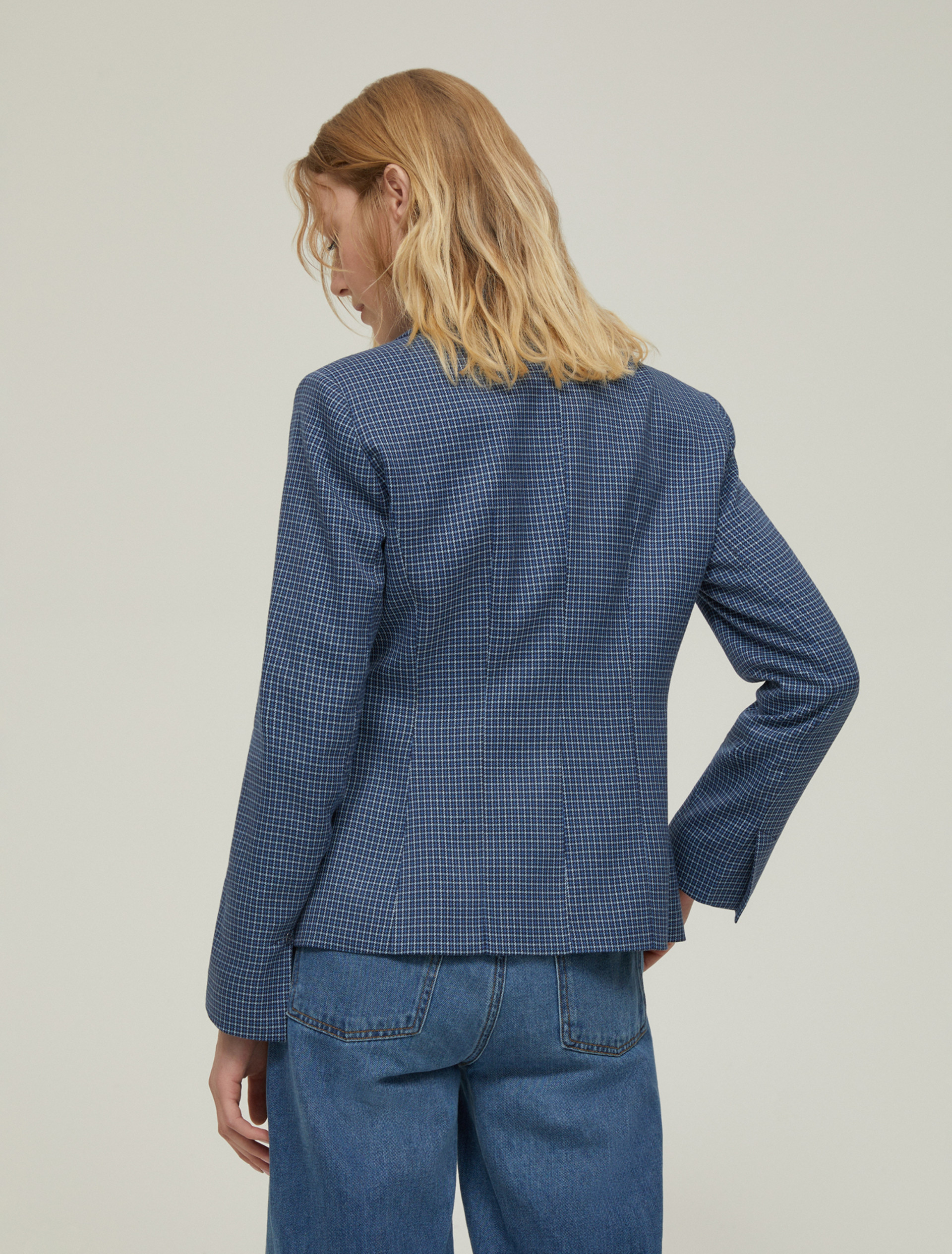 Blazer doppiopetto slim - BLU AZZURRO - pennyblack