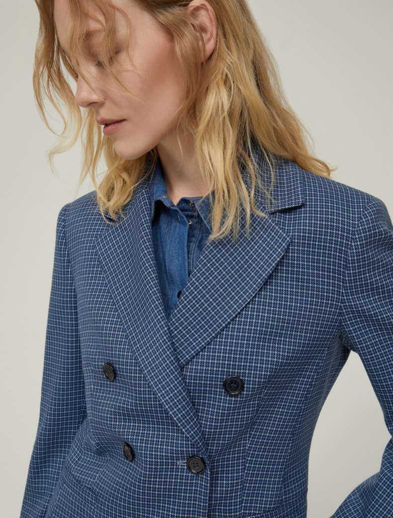 Slim double-breasted blazer - BLUE AZURE - pennyblack