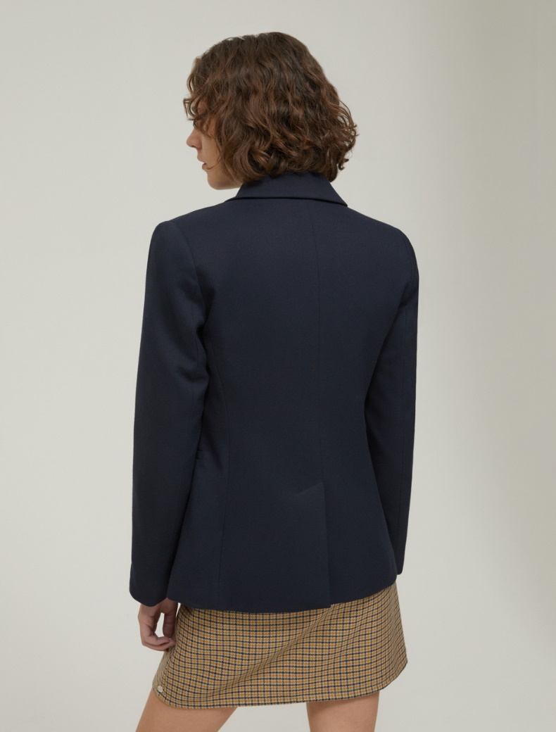 Slim single-breasted blazer - NAVY - pennyblack