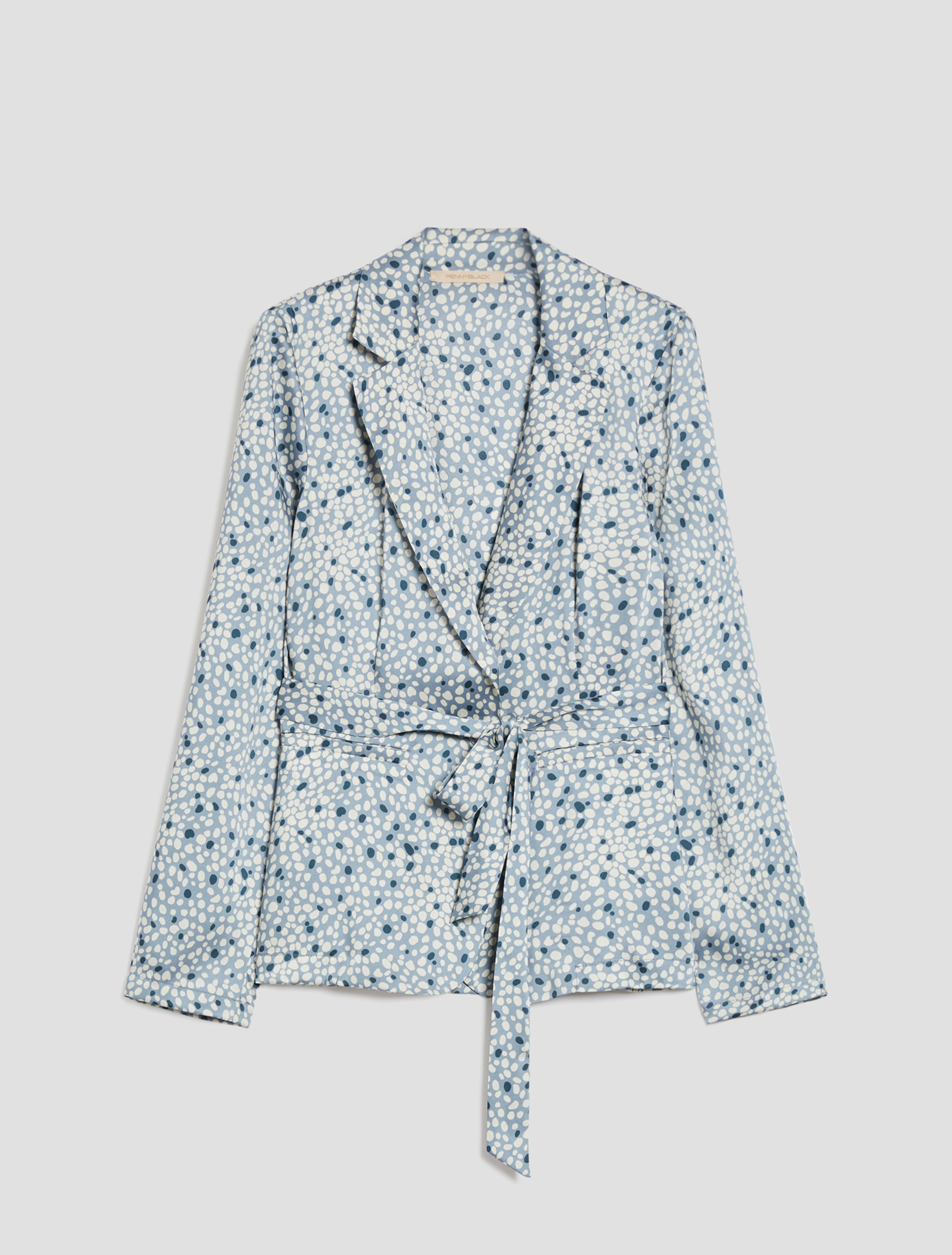 Blazer in twill fluido - AZZURRO - pennyblack