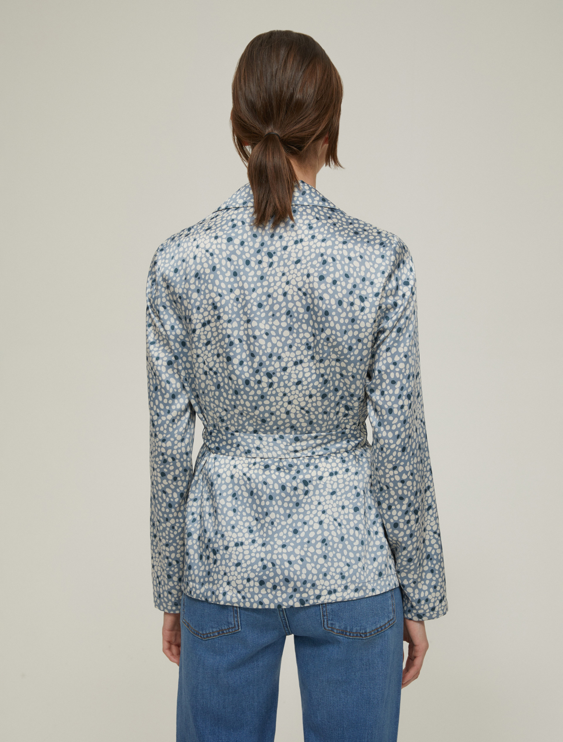 Blazer in twill fluido - AZZURRO - pennyblack
