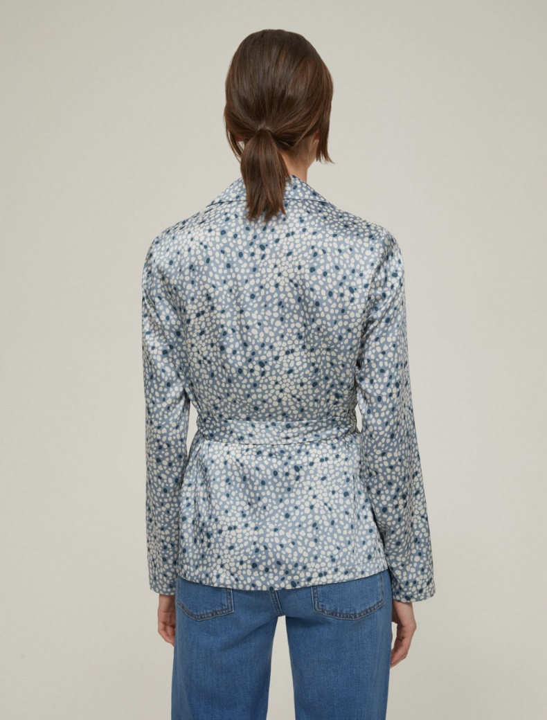 Fluid twill blazer - LIGHT BLUE - pennyblack