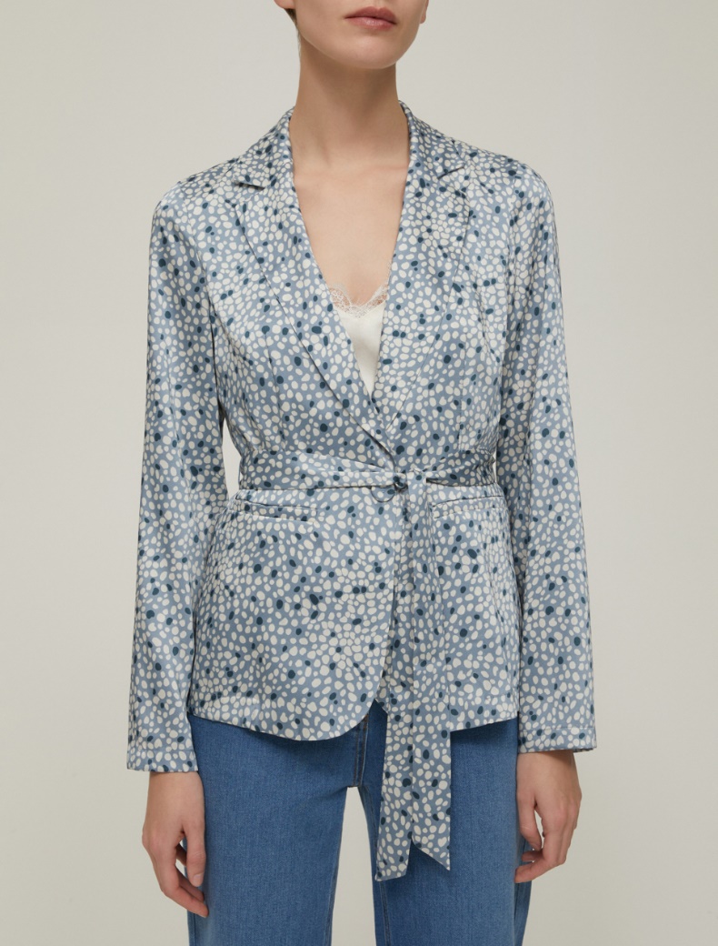 Fluid twill blazer - LIGHT BLUE - pennyblack