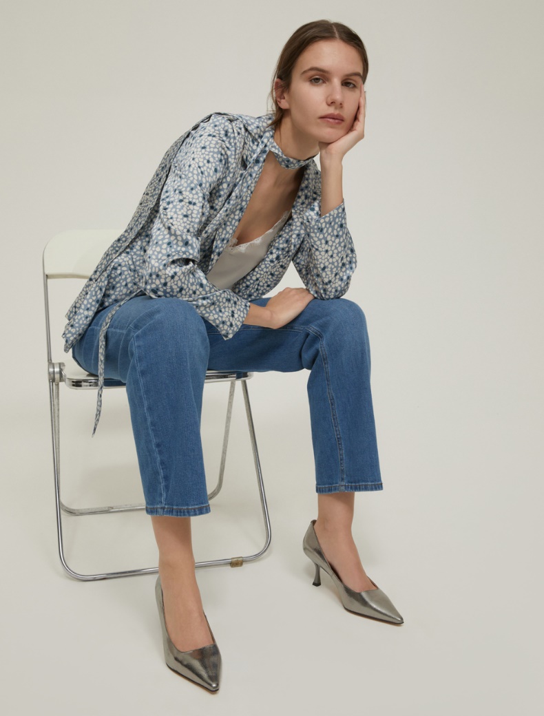 Fluid twill blazer - LIGHT BLUE - pennyblack