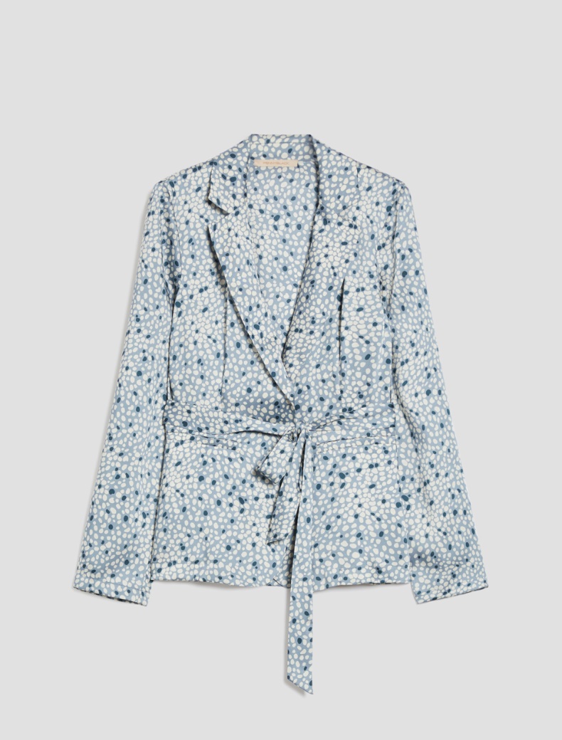 Blazer in twill fluido - AZZURRO - pennyblack