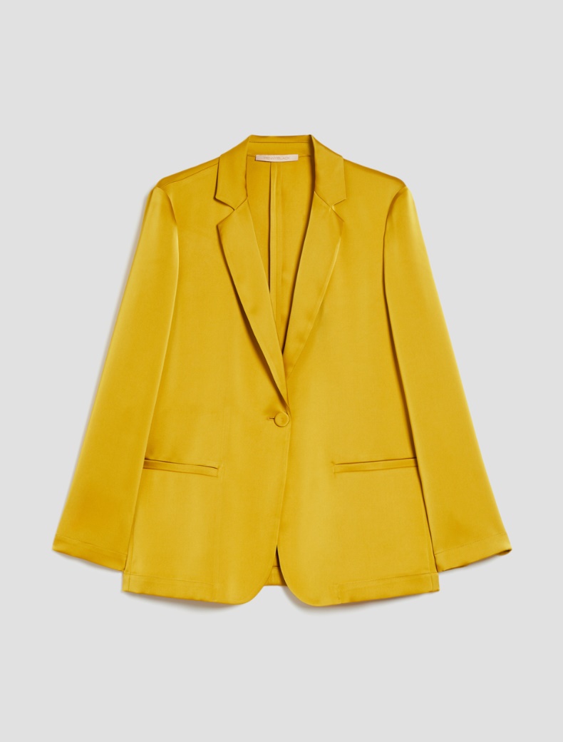 Flowing Satin Blazer - OCHRE - pennyblack