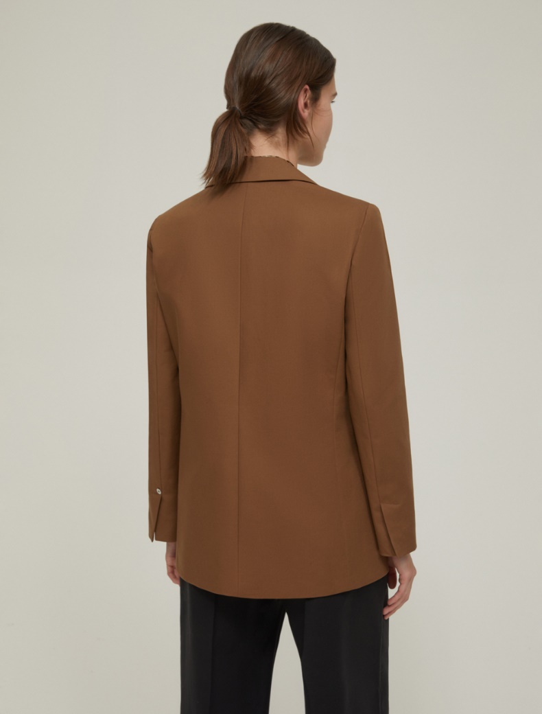 Double-woven cotton blazer - MUD - pennyblack