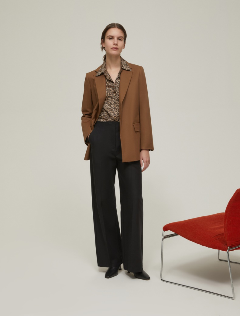 Double-woven cotton blazer - MUD - pennyblack