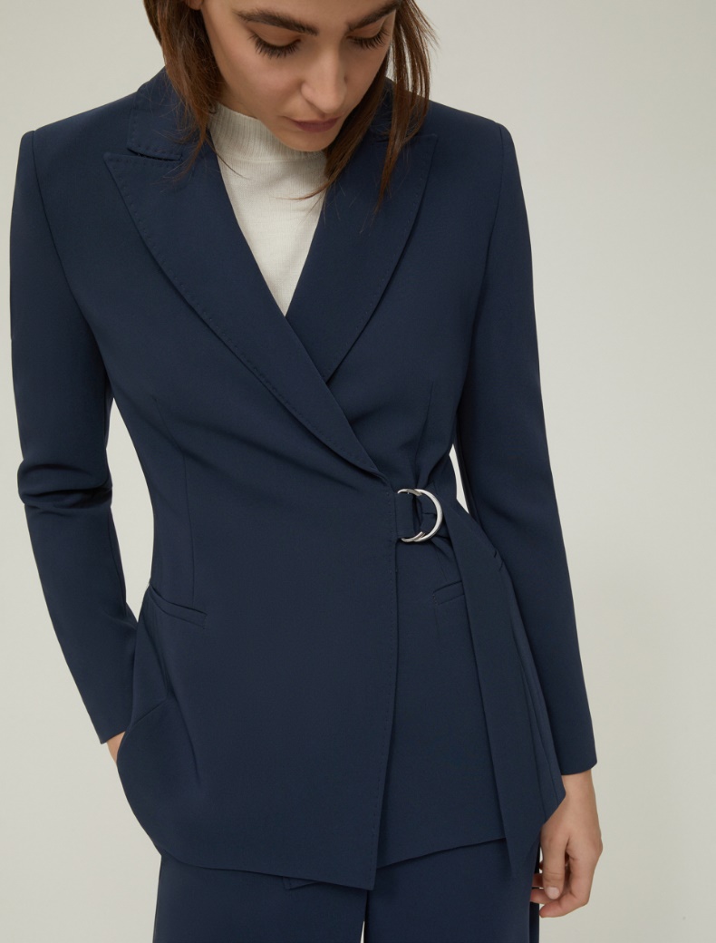 Cady wrap blazer - NAVY - pennyblack