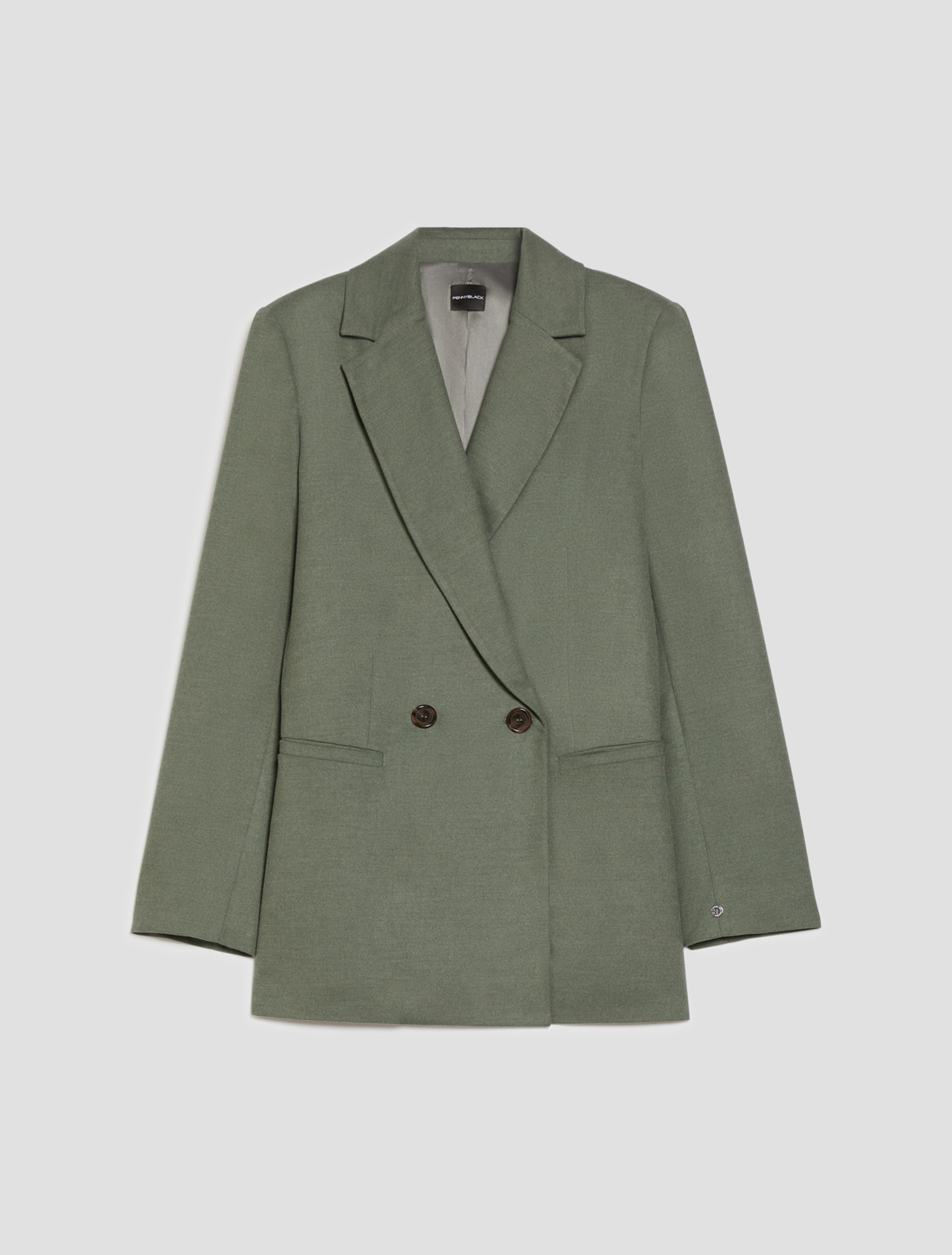 Blazer in blend di lana - SALVIA - pennyblack