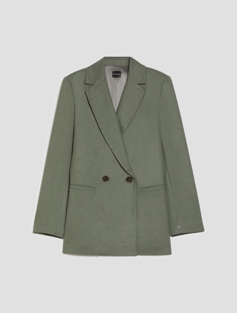 Wool-blend blazer - SAGE - pennyblack