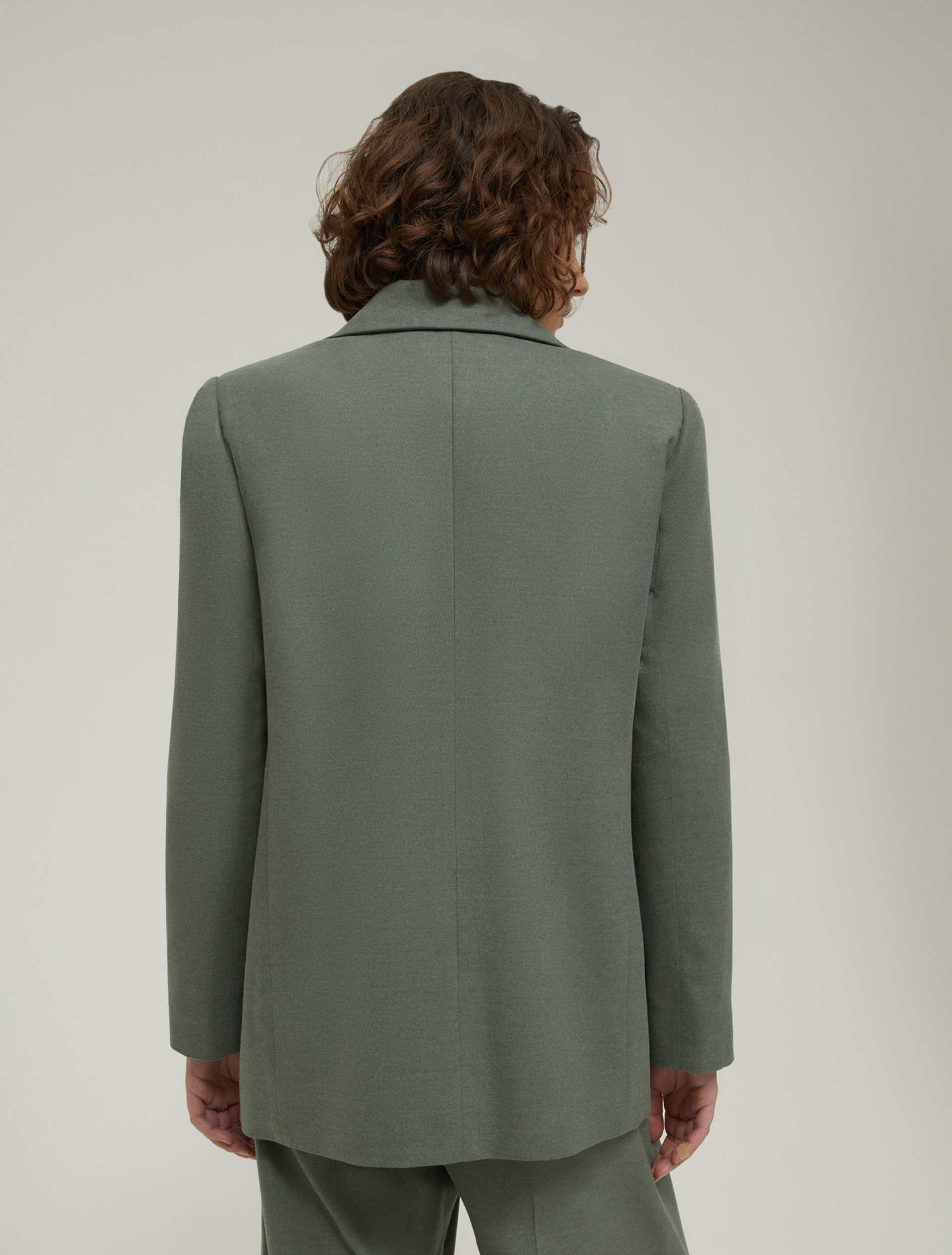 Blazer in blend di lana - SALVIA - pennyblack