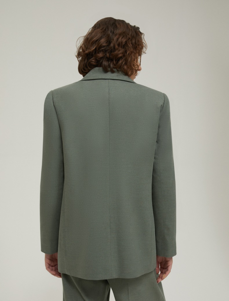 Wool-blend blazer - SAGE - pennyblack