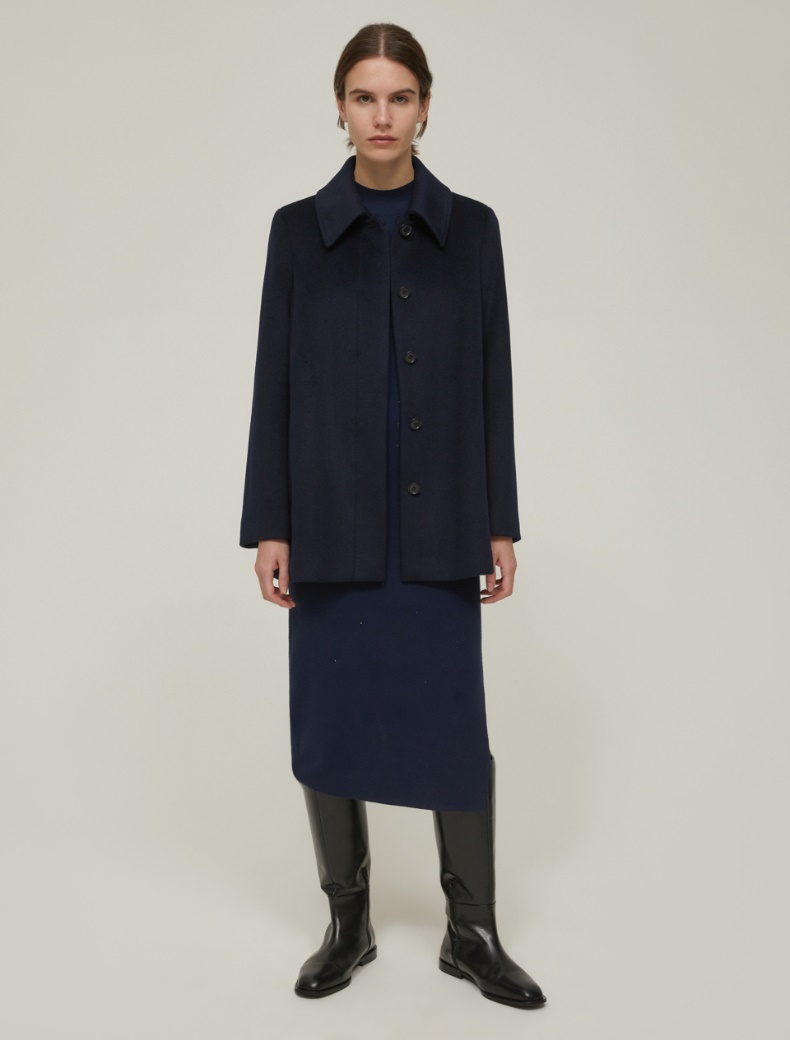 Pure wool broadcloth jacket - NAVY - pennyblack