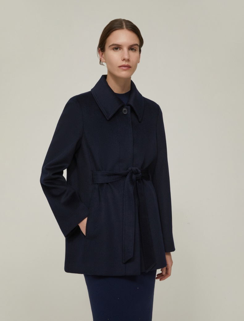 Pure wool broadcloth jacket - NAVY - pennyblack