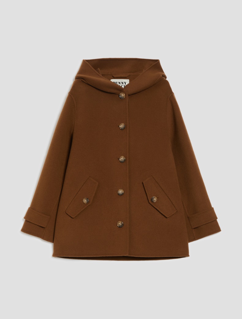 Double-woven wool-blend jacket - MUD - pennyblack