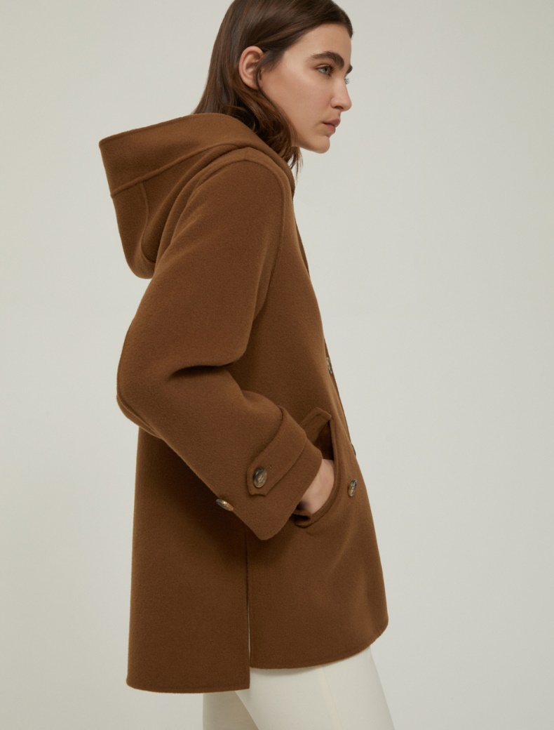 Double-woven wool-blend jacket - MUD - pennyblack