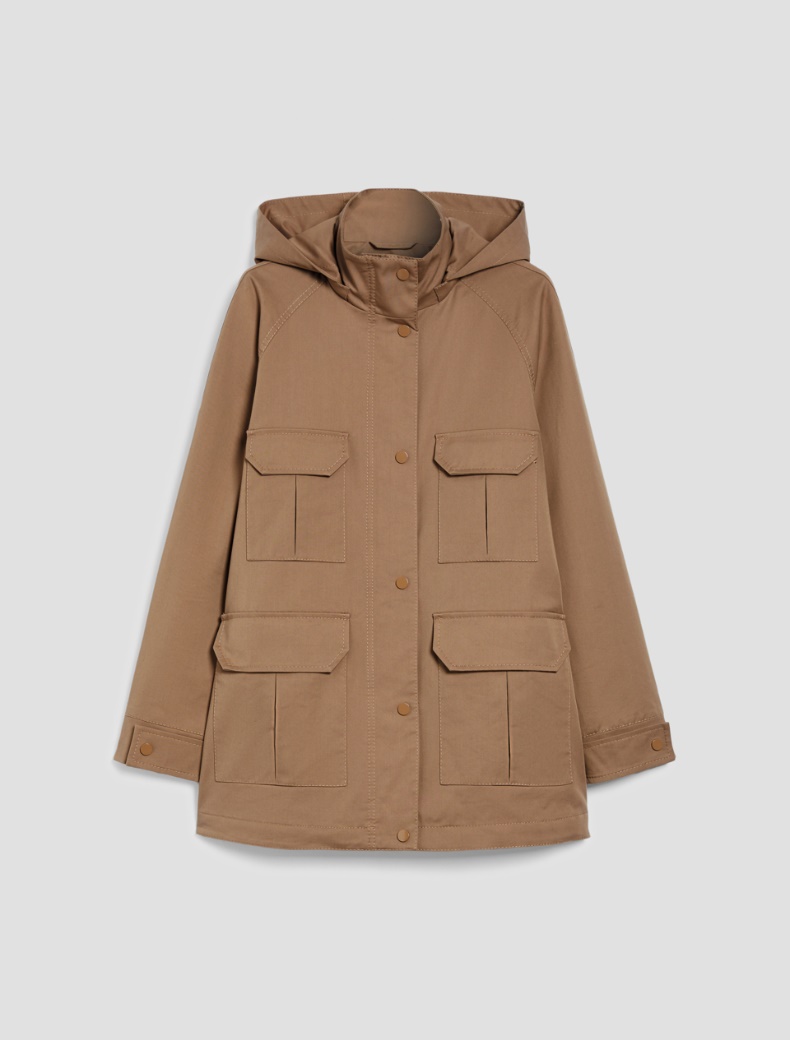 Gabardine field jacket - CAMEL - pennyblack