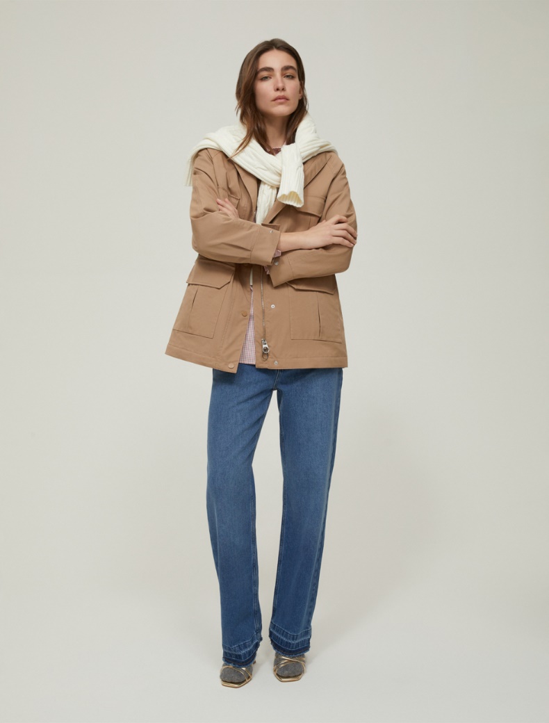 Gabardine field jacket - CAMEL - pennyblack