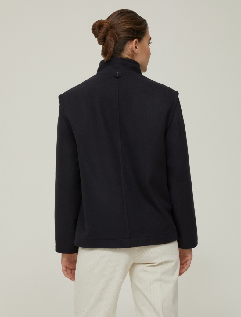 Cloth pea coat - NAVY - pennyblack