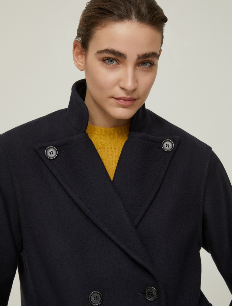 Cloth pea coat - NAVY - pennyblack