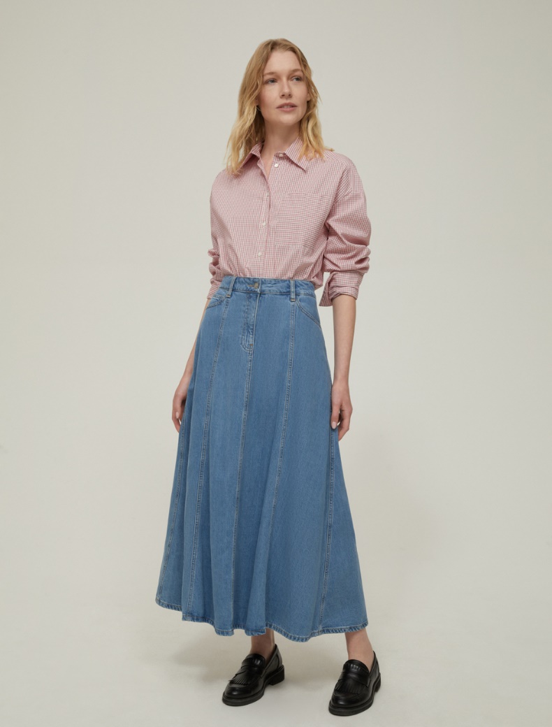Lightweight denim skirt - NAVY - pennyblack