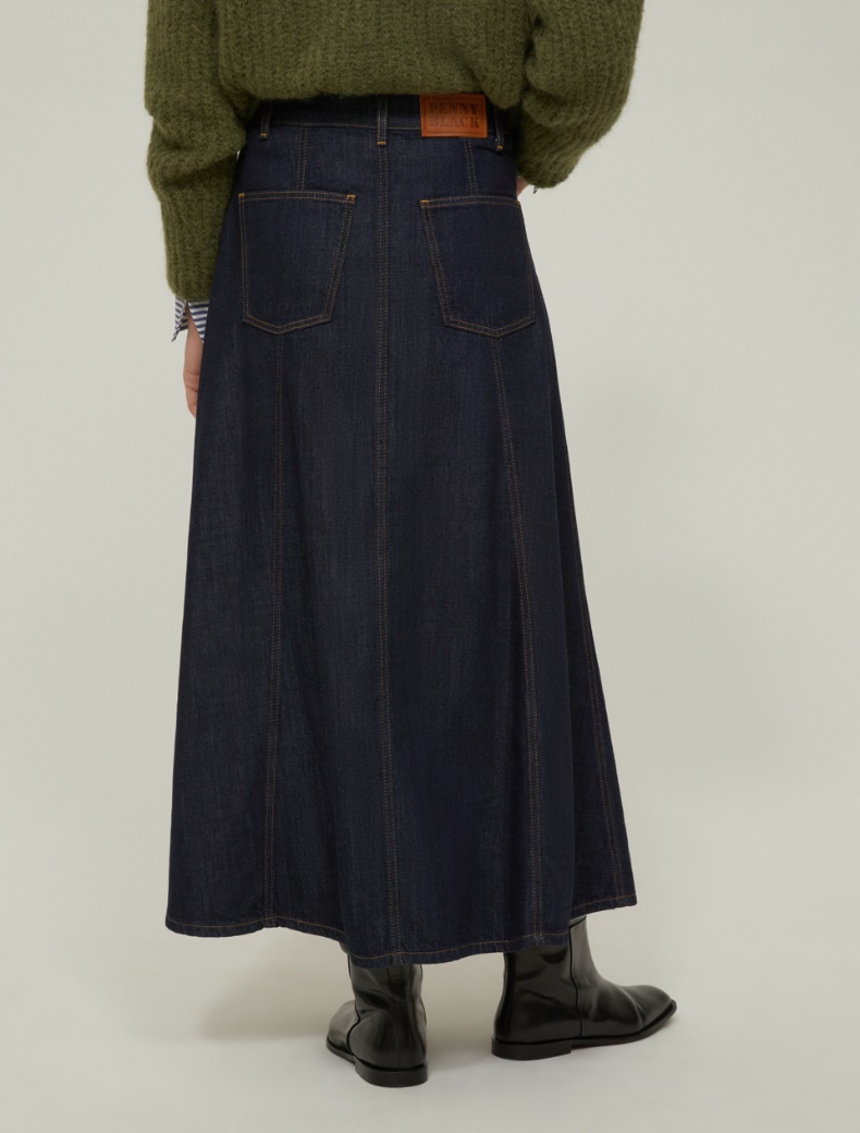 Lightweight denim skirt - MIDNIGHTBLUE - pennyblack