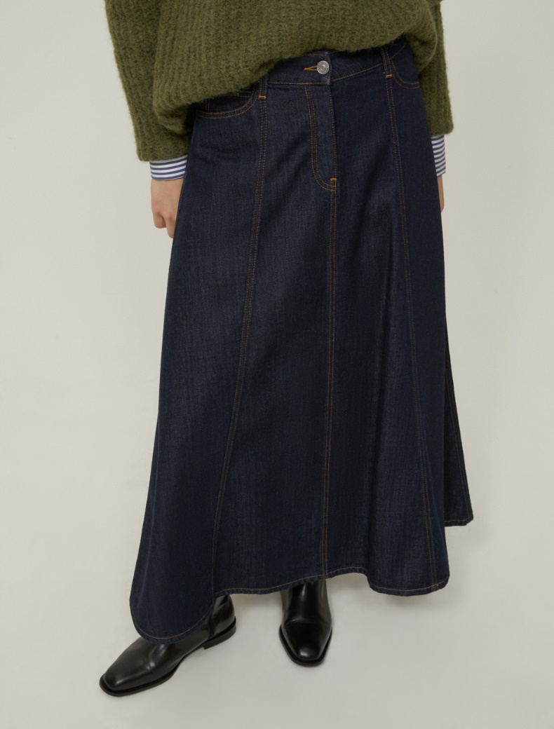 Lightweight denim skirt - MIDNIGHTBLUE - pennyblack