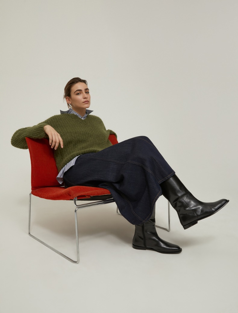 Lightweight denim skirt - MIDNIGHTBLUE - pennyblack