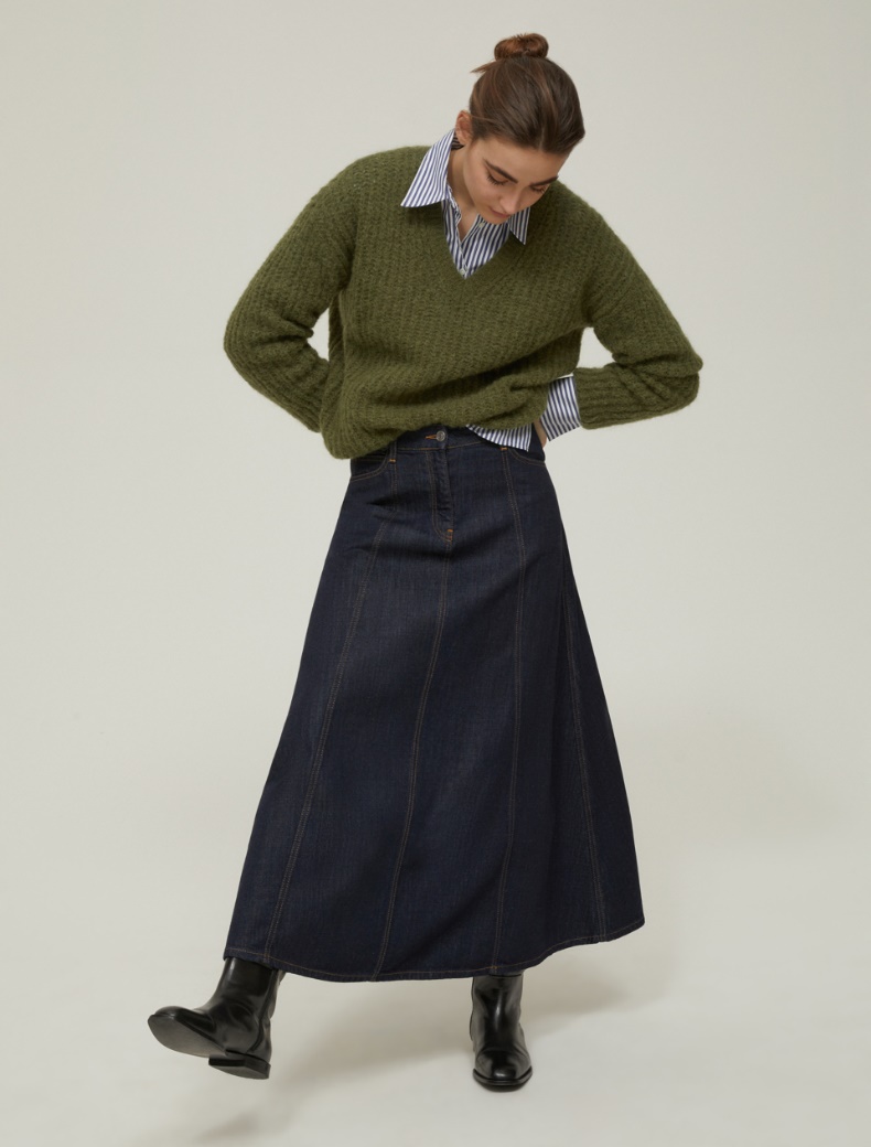 Lightweight denim skirt - MIDNIGHTBLUE - pennyblack