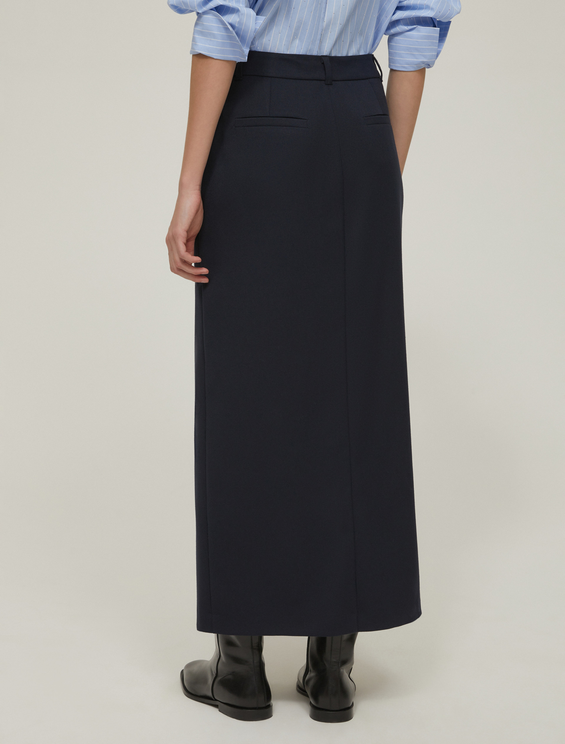 Long pencil skirt - NAVY - pennyblack