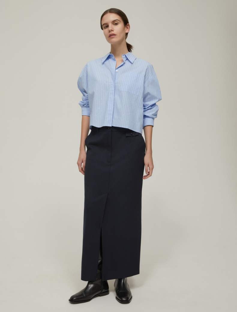 Long pencil skirt - NAVY - pennyblack