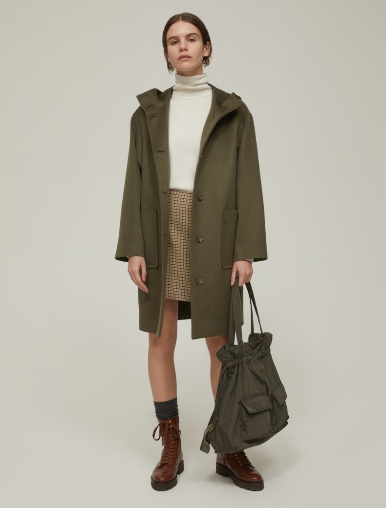 Pure wool mini skirt - CAMEL - pennyblack