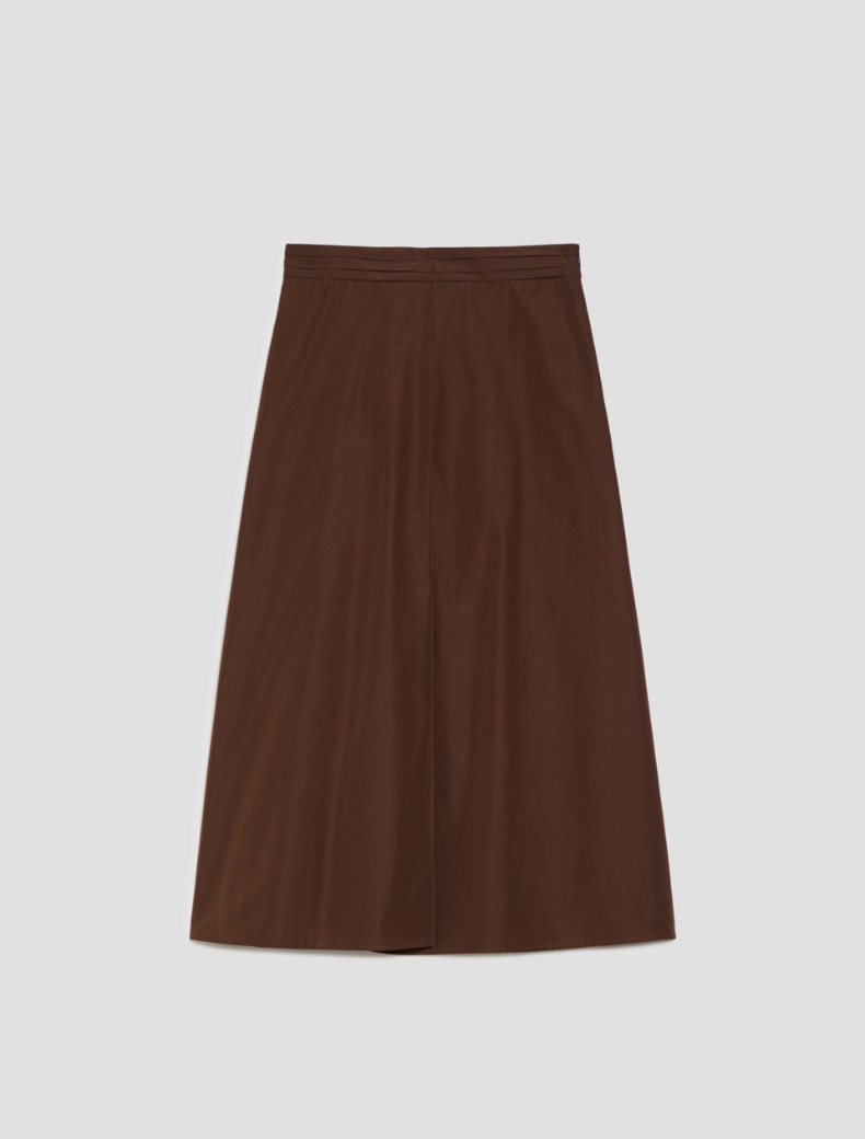 Taffeta midi skirt - BROWN - pennyblack
