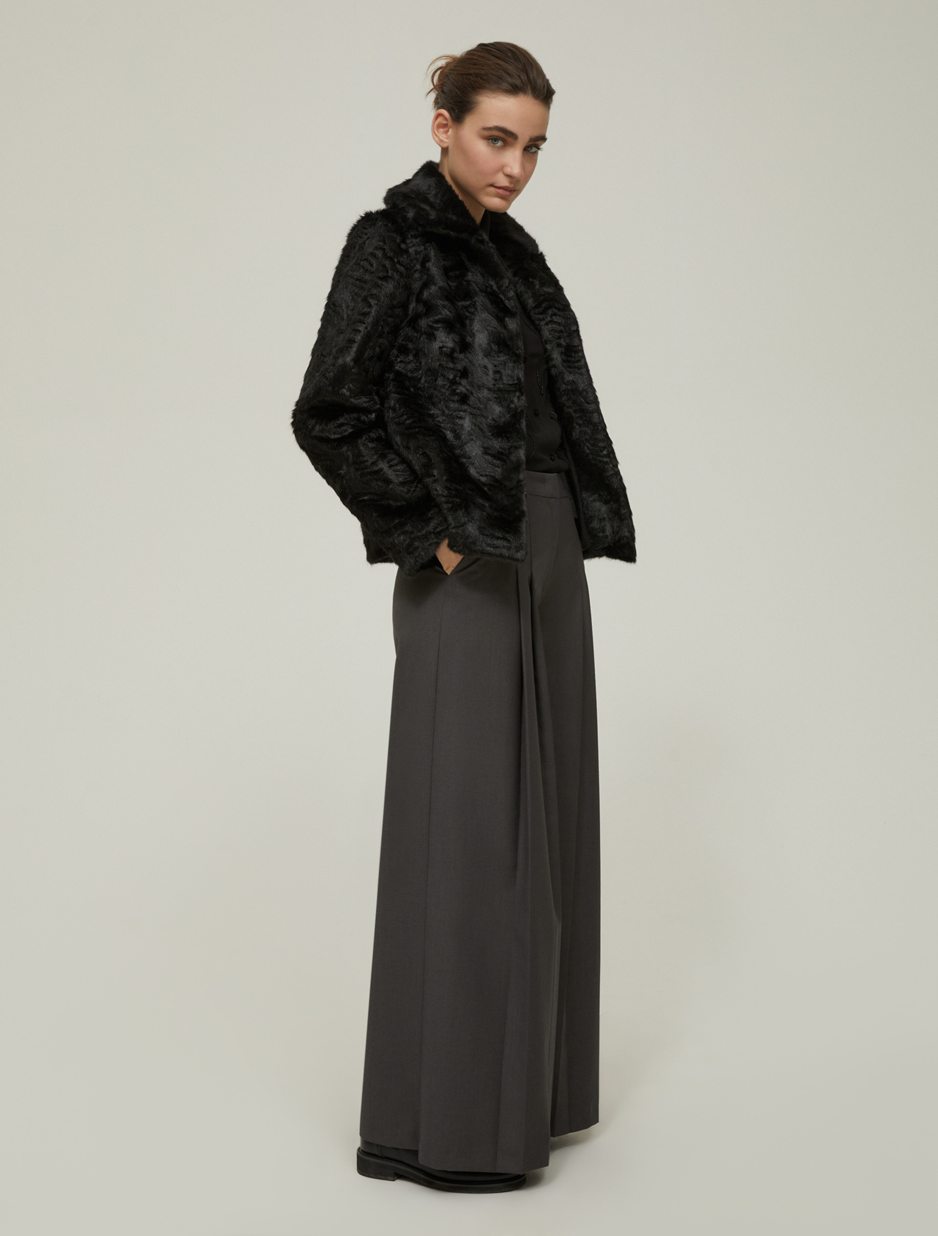 Embroidered georgette shirt - BLACK - pennyblack