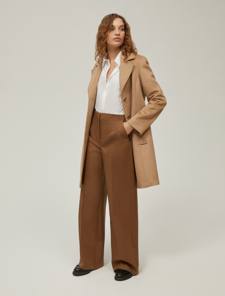 Slim-fit poplin shirt - WHITE - pennyblack