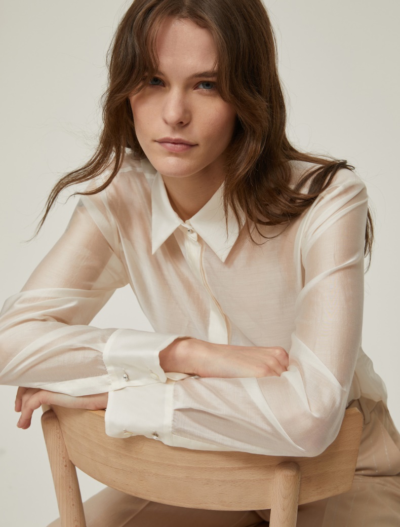 Organza shirt - WHITE - pennyblack