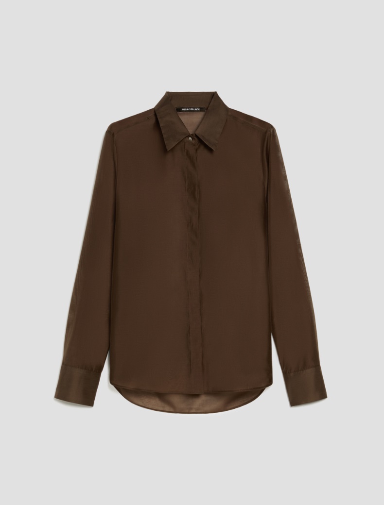 Organza shirt - BROWN - pennyblack