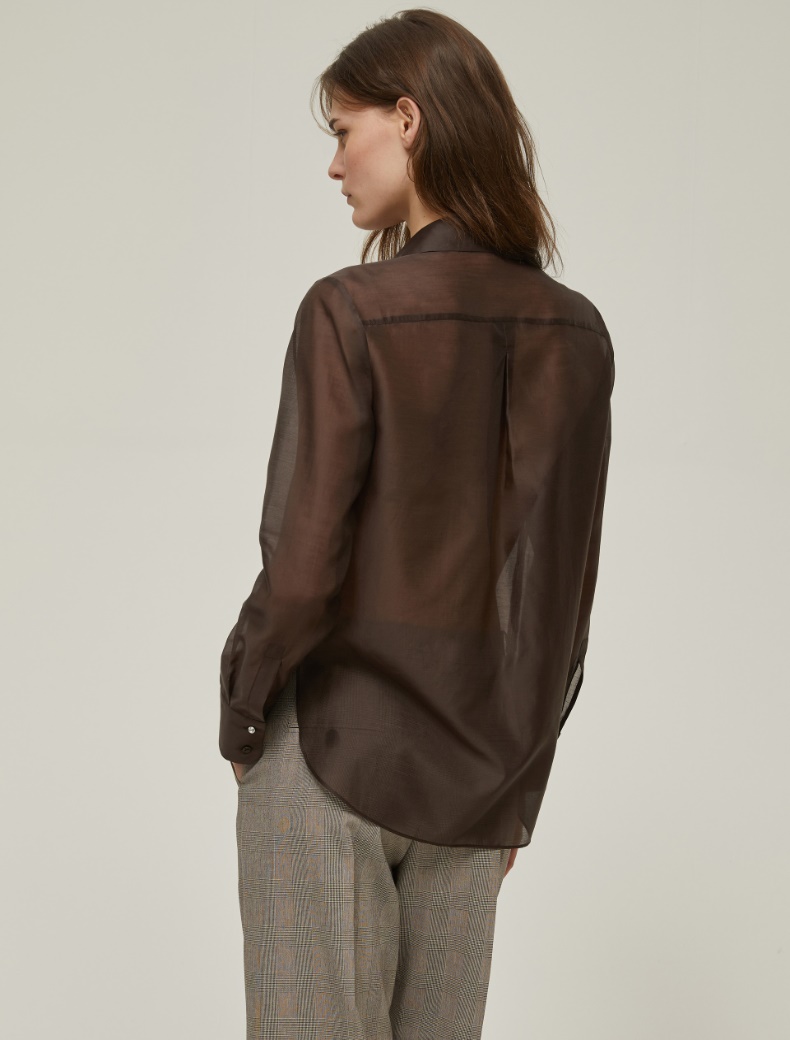 Organza shirt - BROWN - pennyblack