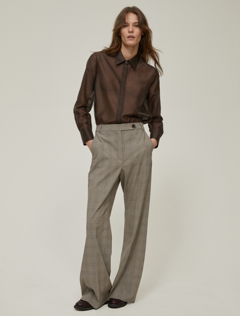 Organza shirt - BROWN - pennyblack